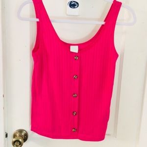 EUC H&M hot pink tank xs